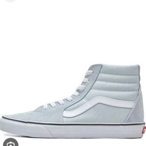 Vans Sk8-Hi Top in Ballad Blue and True White Shoes Sneakers